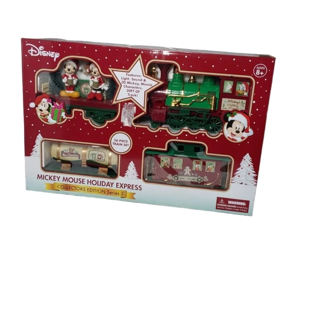 MIKEY MOUSE HOLIDAY EXPRESS CHRISTMAS 36‎ PIECES SERIES 3 TRAIN SET AGE 8+